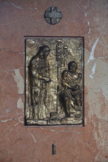 G. Zemła (ur. 1931), Droga krzyżowa 2007, brąz (20x30 cm) w marmurze (40x60 cm)