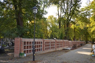 Nowe kolumbarium w budowie - stan na październik 2015 r.